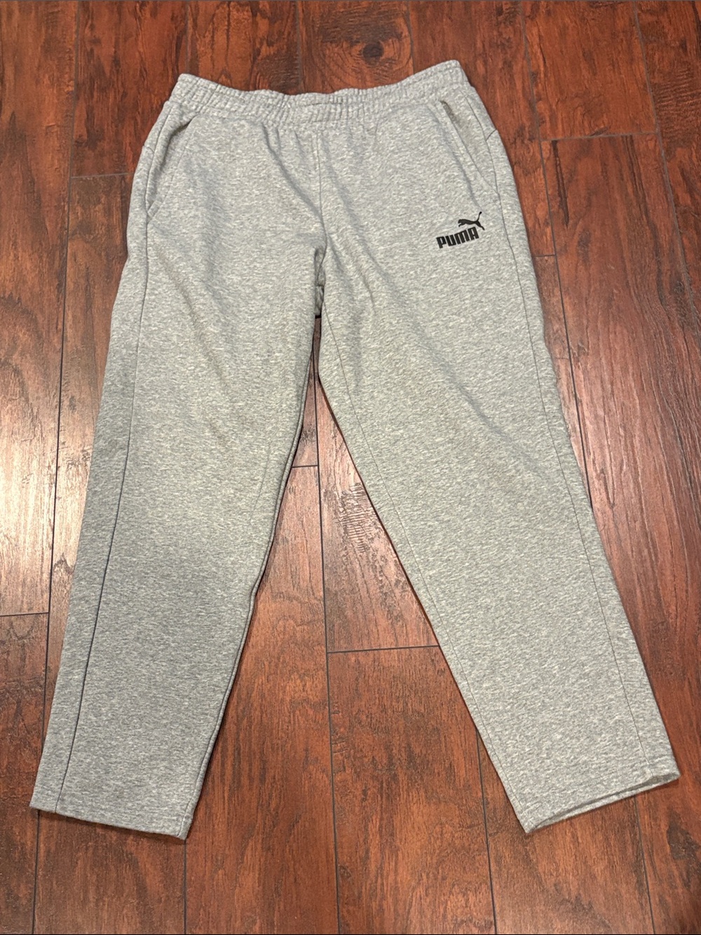 Puma Gray Fleece Sweatpants Large